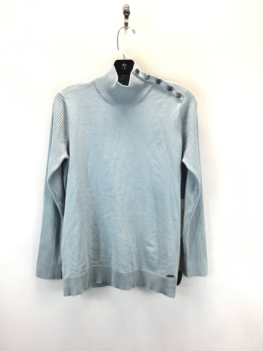 Top Long Sleeve By Calvin Klein In Blue, Size: M