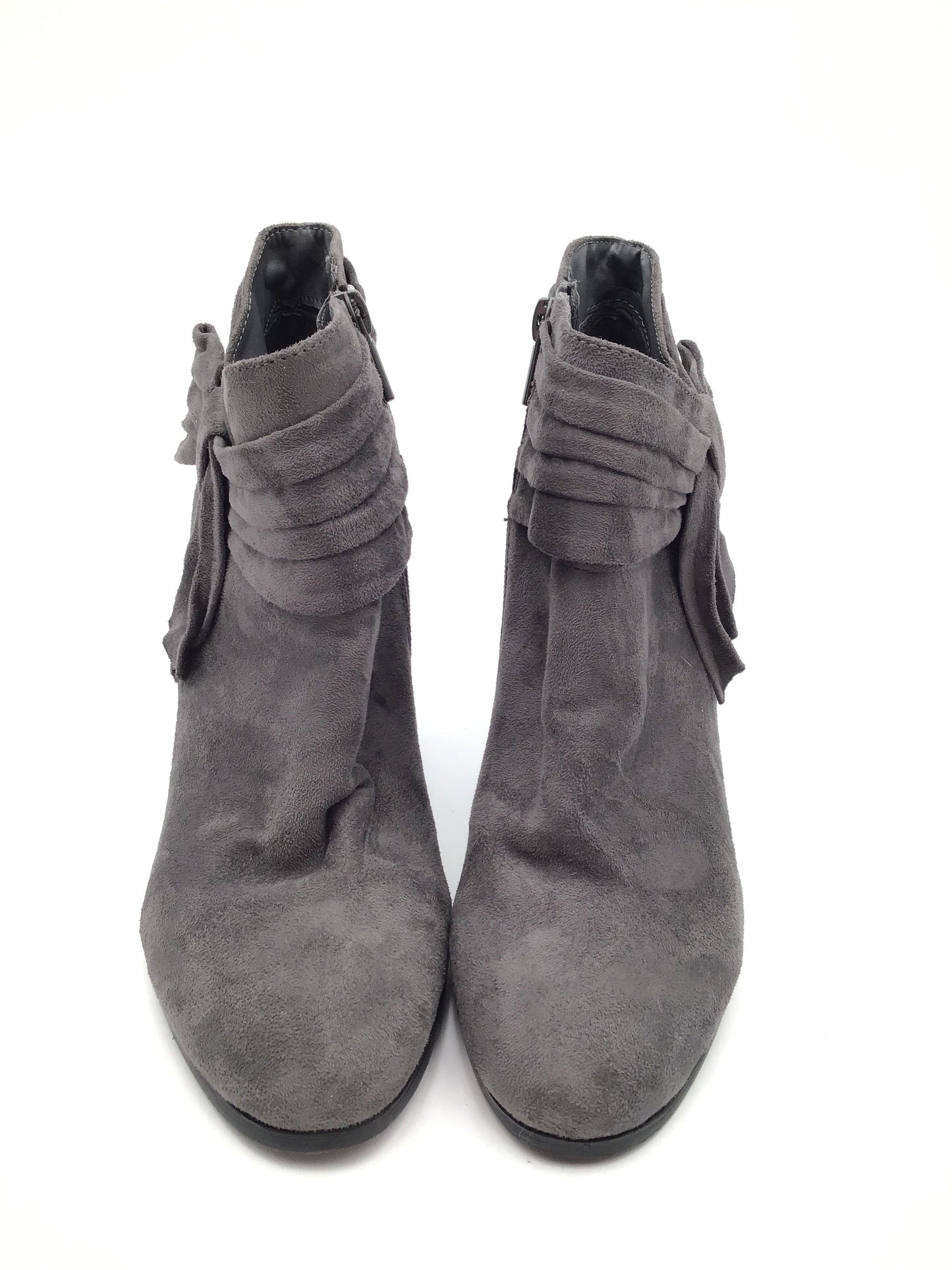 Boots Ankle Heels By Impo In Grey, Size: 10