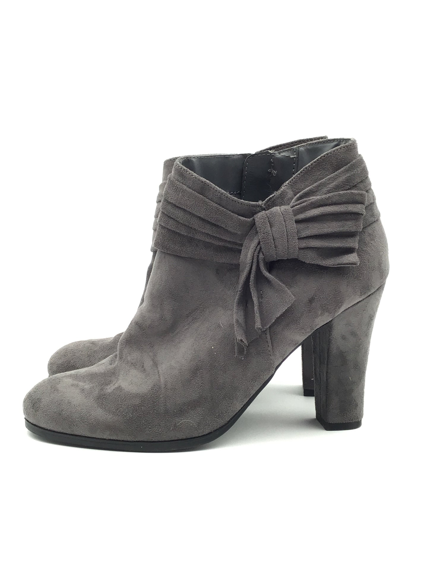 Boots Ankle Heels By Impo In Grey, Size: 10