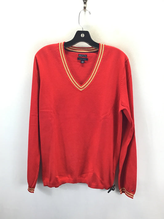 Top Long Sleeve By Tommy Hilfiger In Gold & Red, Size: Xl