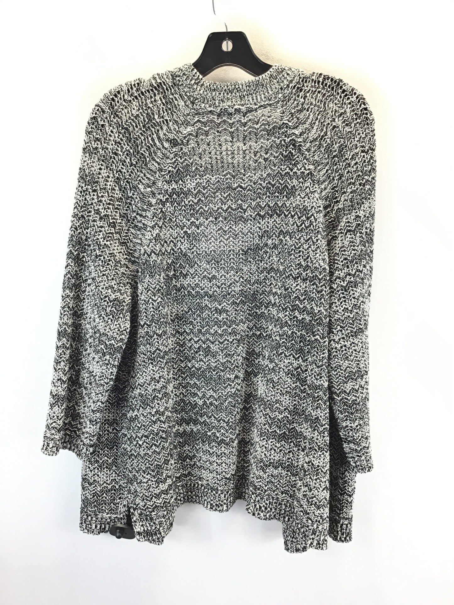 Sweater Cardigan By J. Jill In Black & White, Size: L