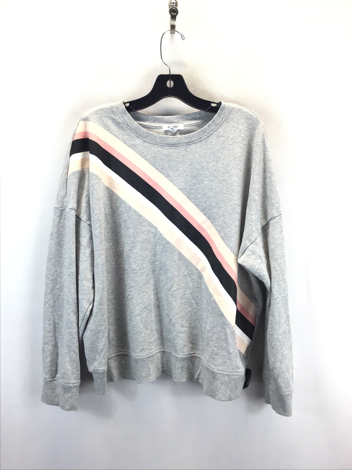 Sweatshirt Collar By Nine West In Grey, Size: 2x