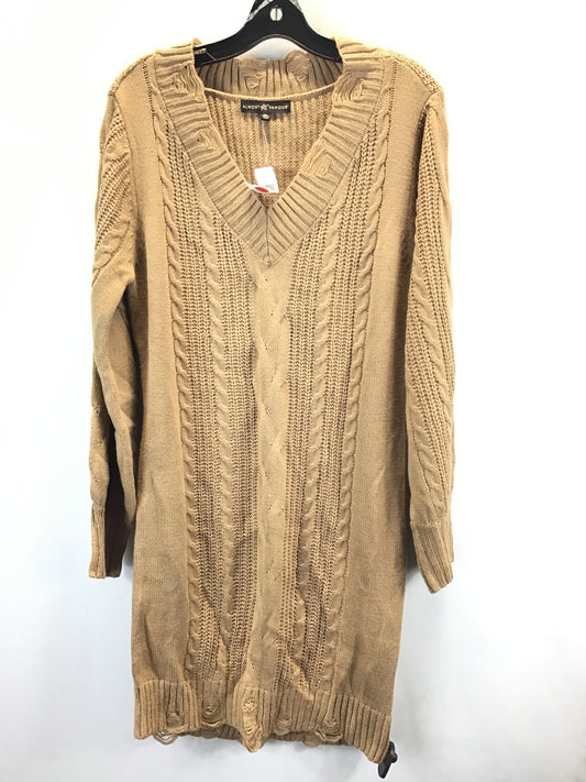 Dress Sweater By Almost Famous In Tan, Size: Xl