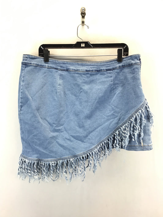 Skirt Mini & Short By Fashion Nova In Blue Denim, Size: 1x