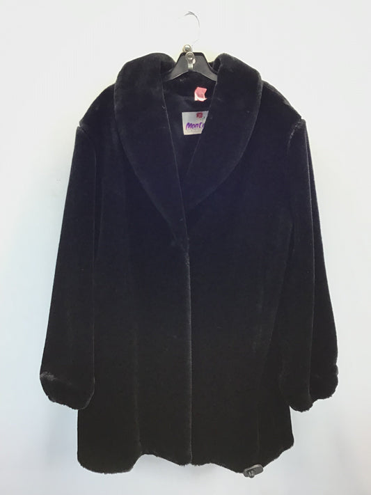 Coat Faux Fur & Sherpa By Clothes Mentor In Black, Size: Xl