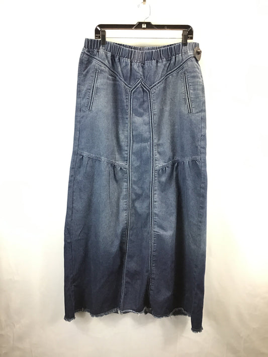 Skirt Maxi By Clothes Mentor In Blue Denim, Size: 4x