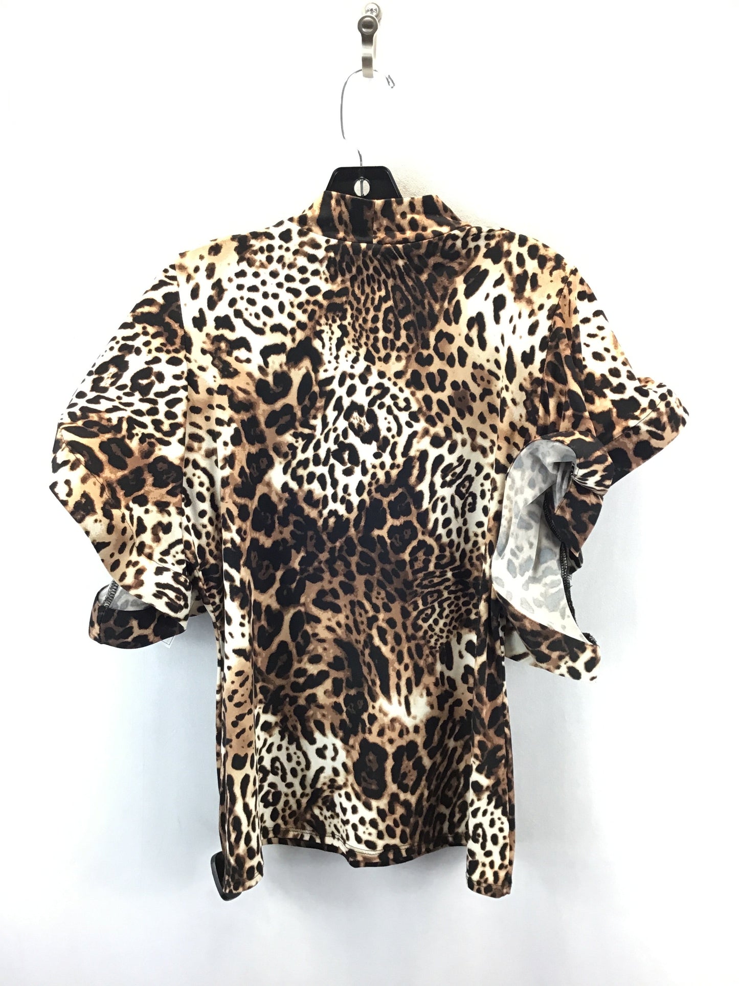 Top Short Sleeve By Fashion To Figure In Leopard Print, Size: Xl