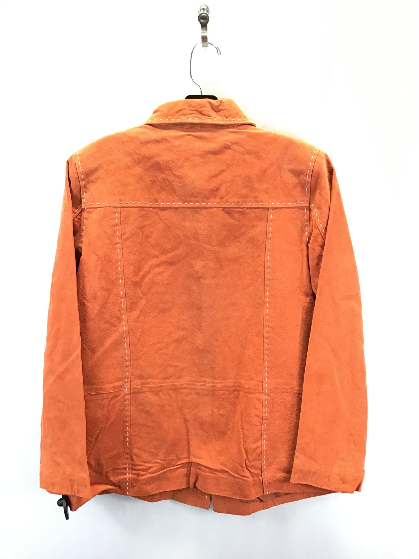 Jacket Leather By Denim And Company In Orange, Size: M