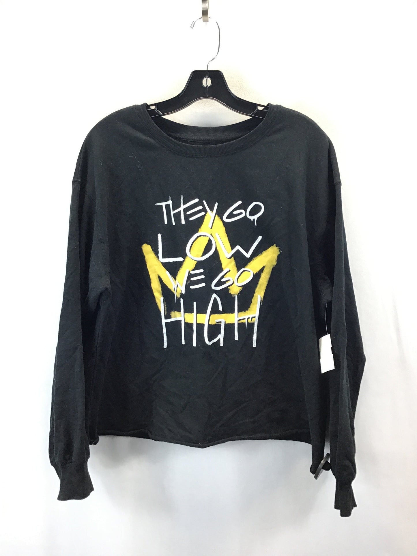 Sweatshirt Collar By Clothes Mentor In Black, Size: L