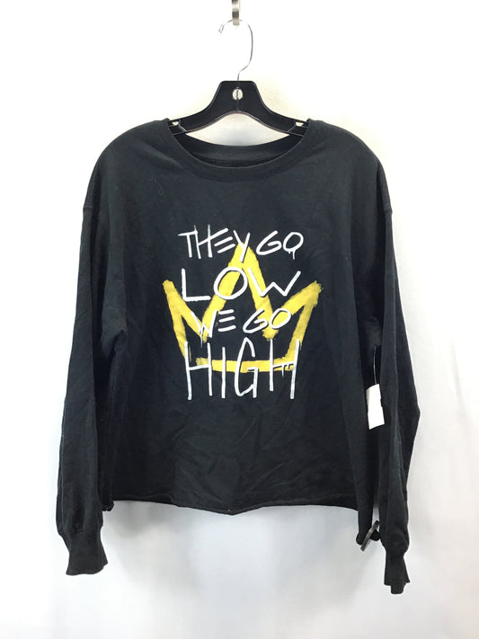 Sweatshirt Collar By Clothes Mentor In Black, Size: L