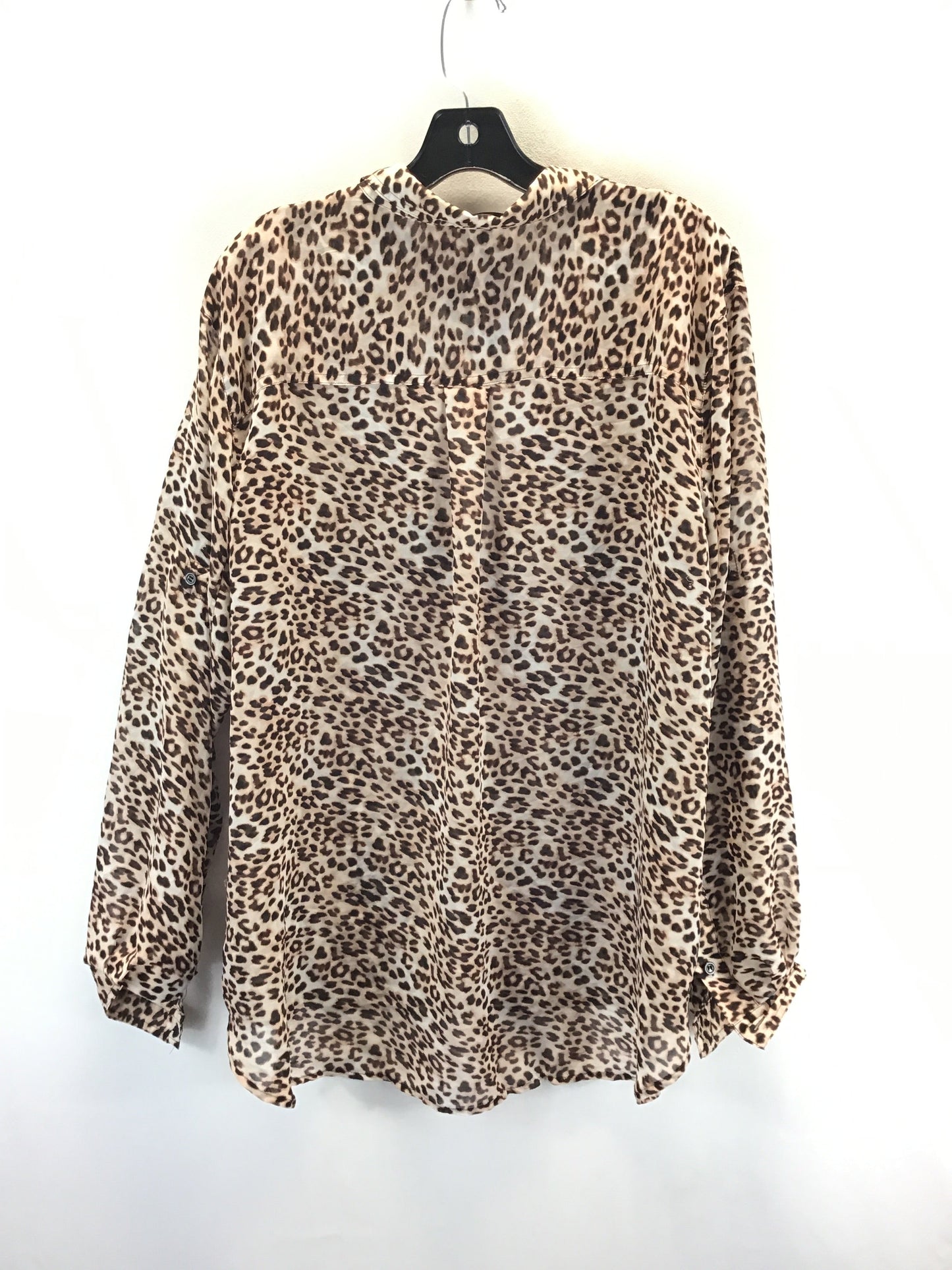 Top Long Sleeve By Victorias Secret In Leopard Print, Size: Xl