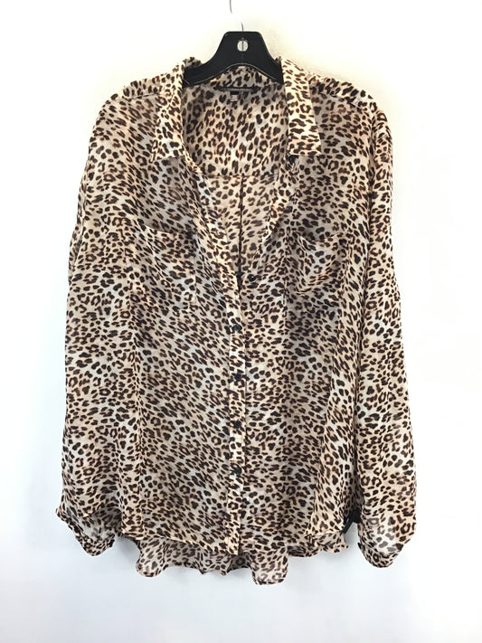 Top Long Sleeve By Victorias Secret In Leopard Print, Size: Xl