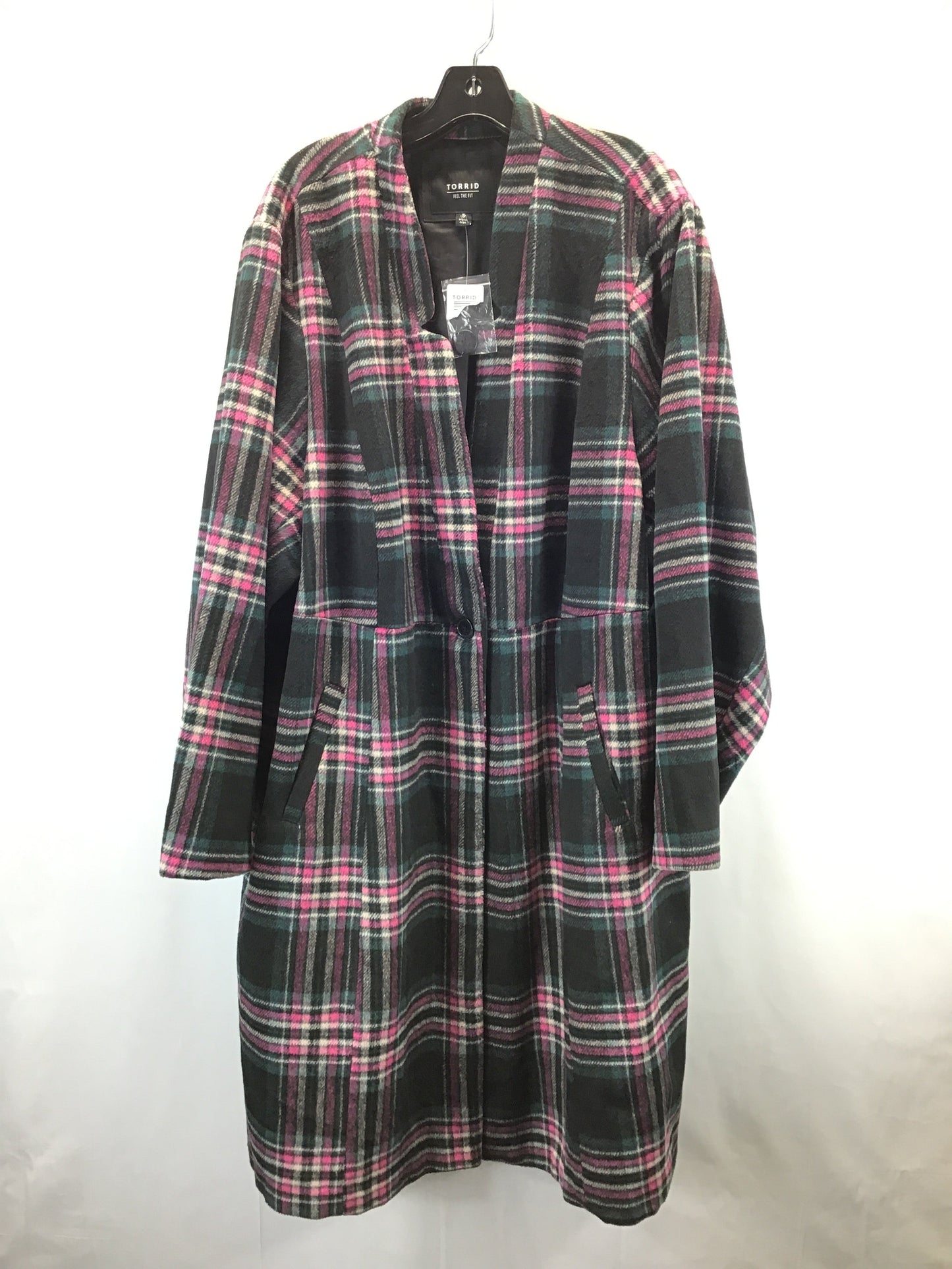 Coat Parka By Torrid In Plaid Pattern, Size: 5x