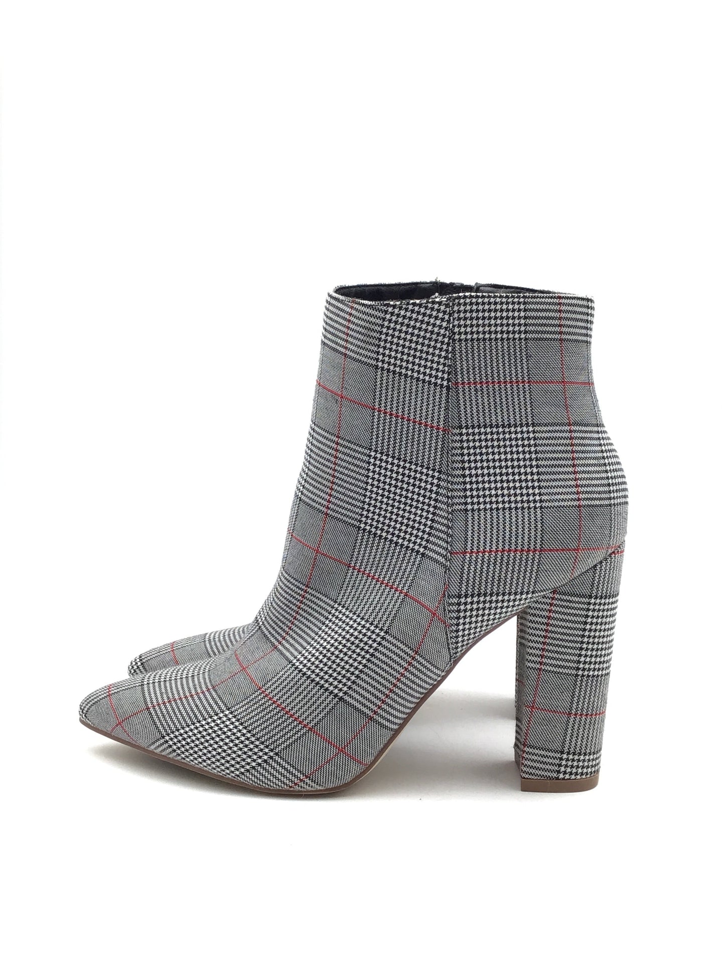 Shoes Heels Block By Just Fab In Plaid Pattern, Size: 12