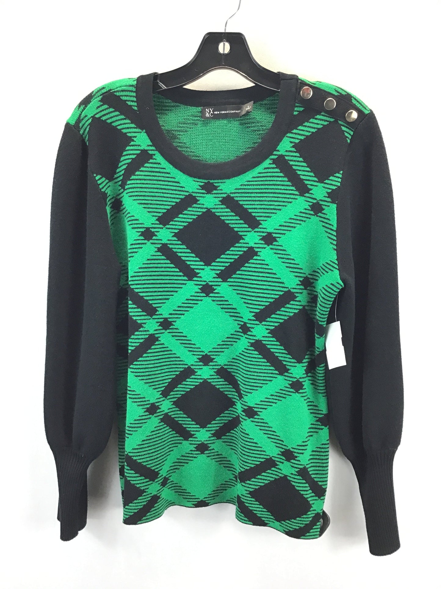 Sweater By New York And Co In Plaid Pattern, Size: L