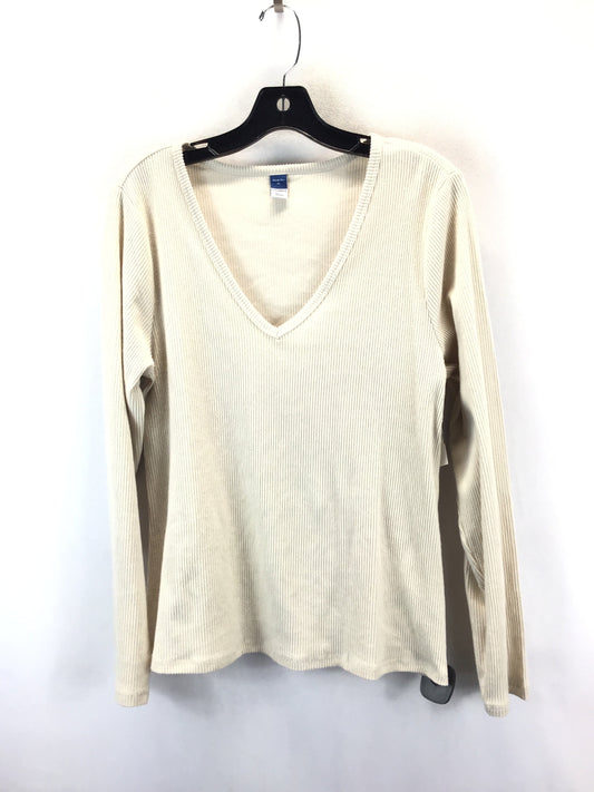 Top Long Sleeve Basic By Old Navy In Cream, Size: Xl