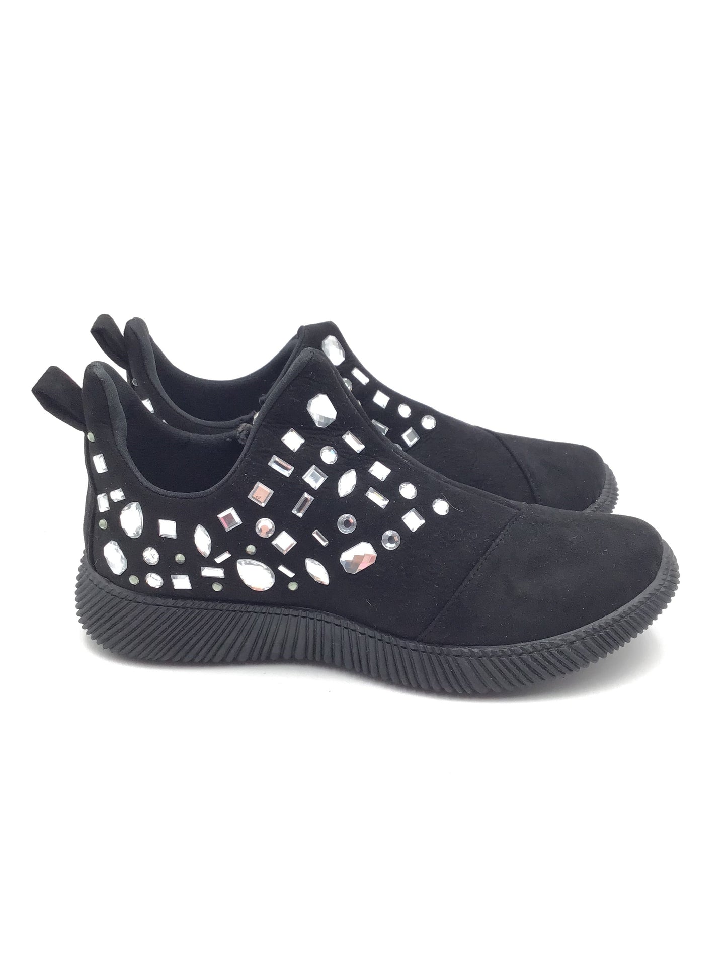 Shoes Sneakers By Rouge In Black & Silver, Size: 8