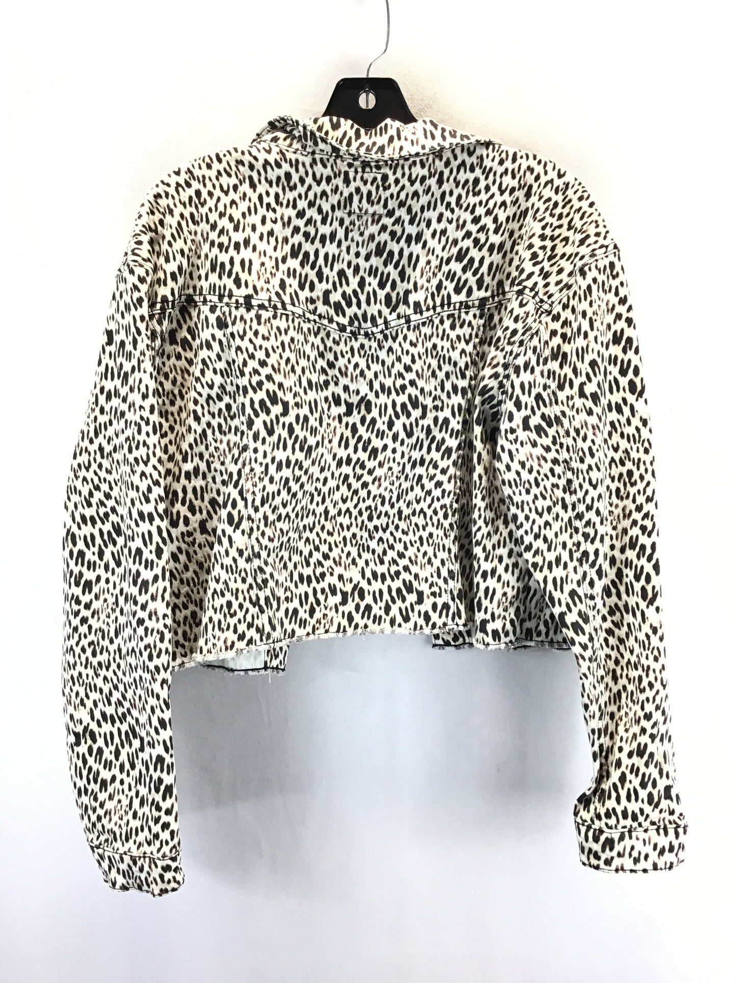 Jacket Denim By Candies In Leopard Print, Size: Xl