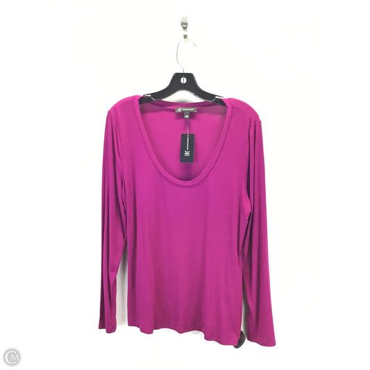 Top Long Sleeve Basic By Inc In Pink, Size: L