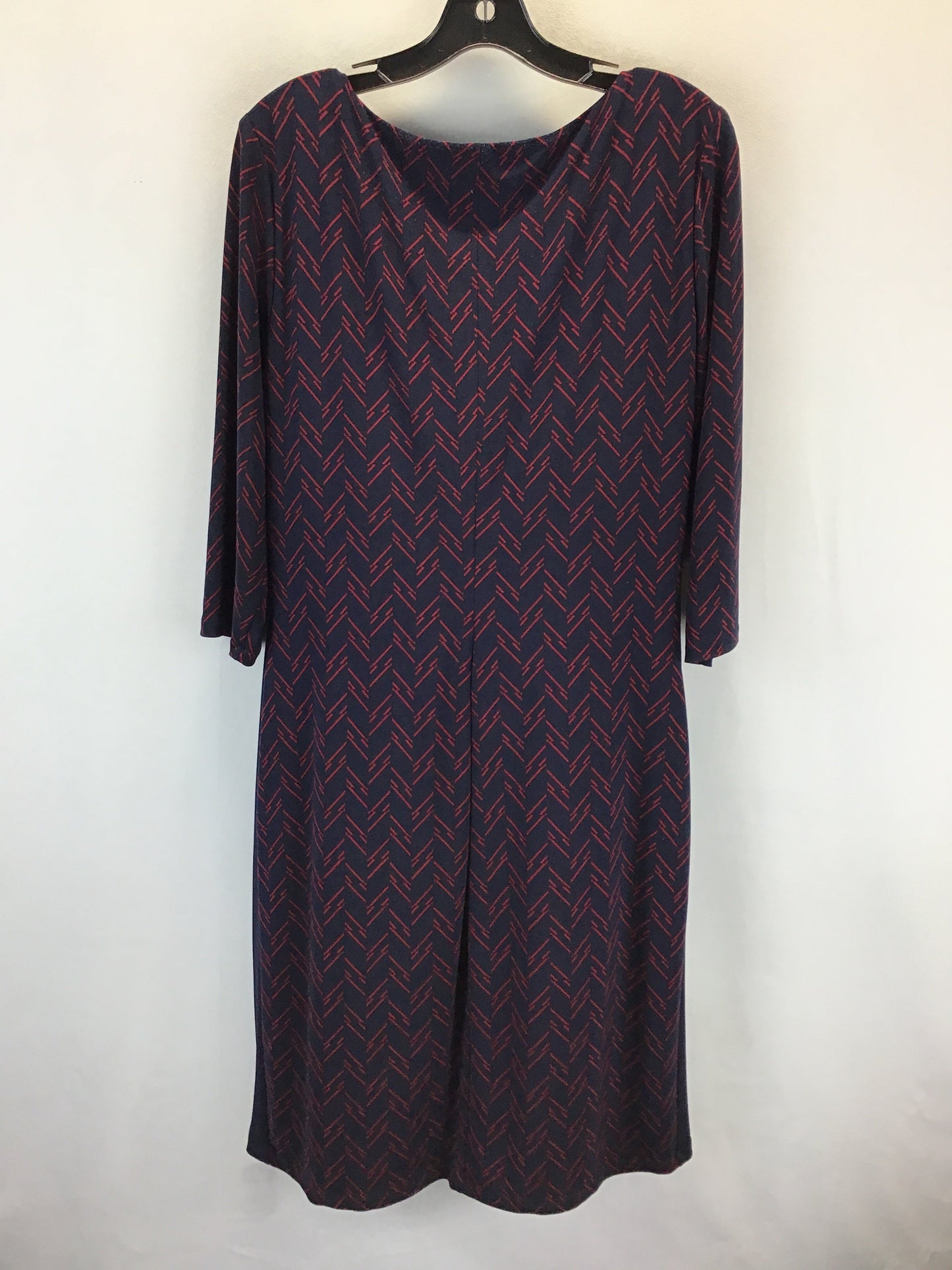 Dress Work By Lauren By Ralph Lauren In Blue & Red, Size: Xl