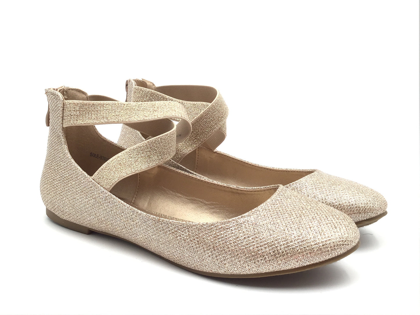 Shoes Flats By Clothes Mentor In Gold, Size: 9