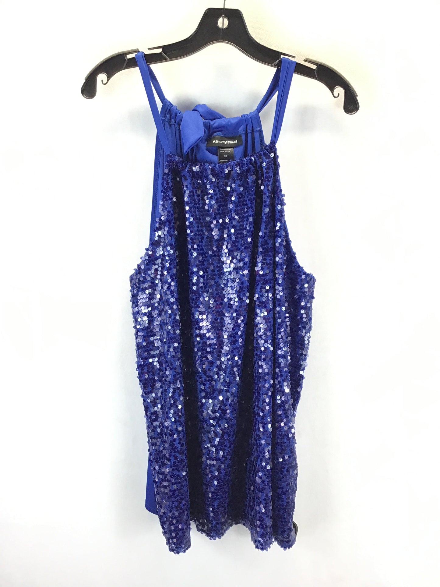 Top Sleeveless By Ashley Stewart In Blue, Size: 1x