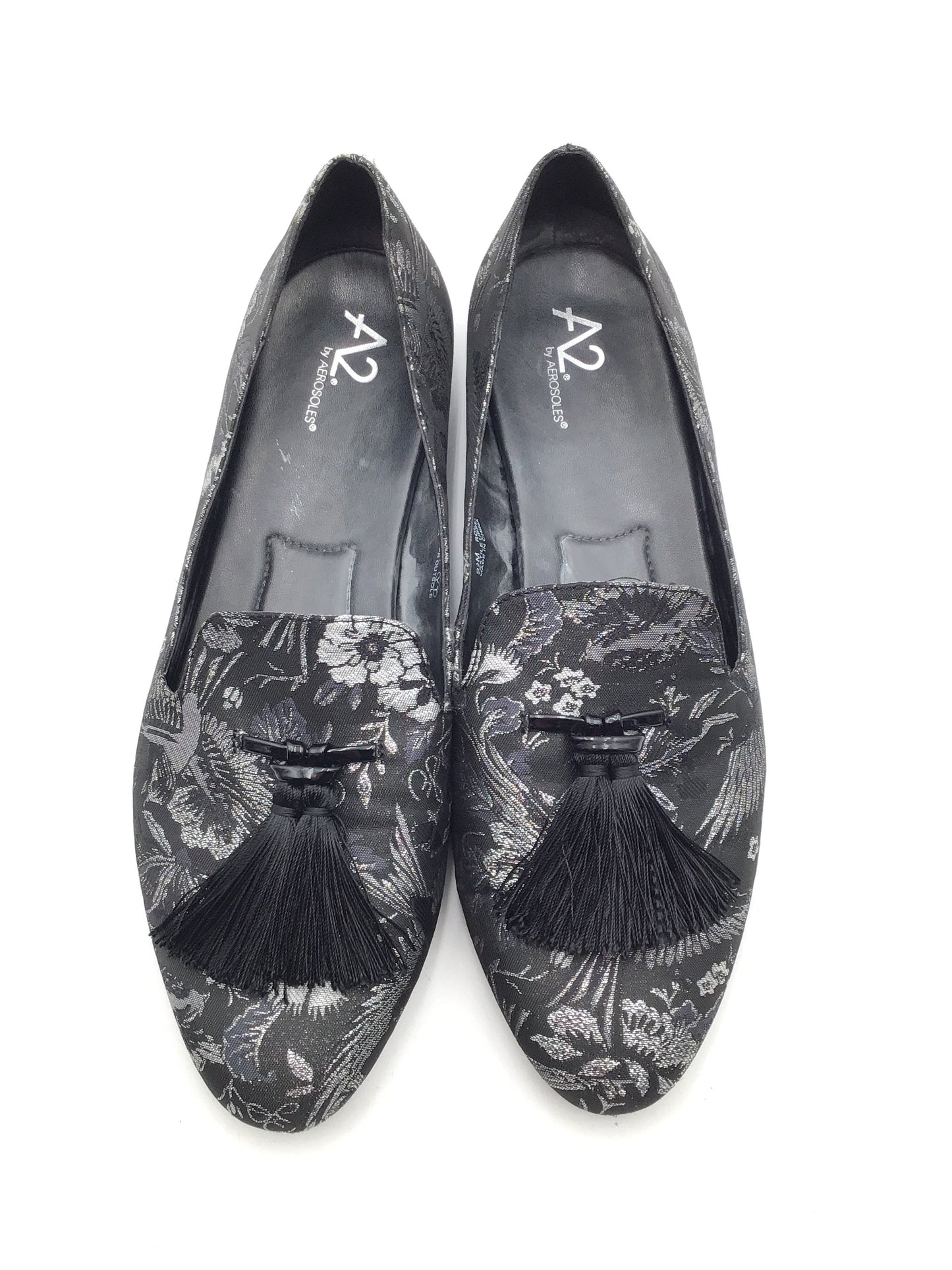 Shoes Flats By Aerosoles In Black & Silver, Size: 9.5