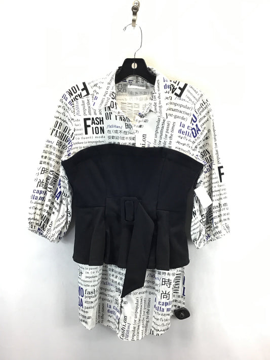 Top 3/4 Sleeve By New York And Co In Black & White, Size: Xs