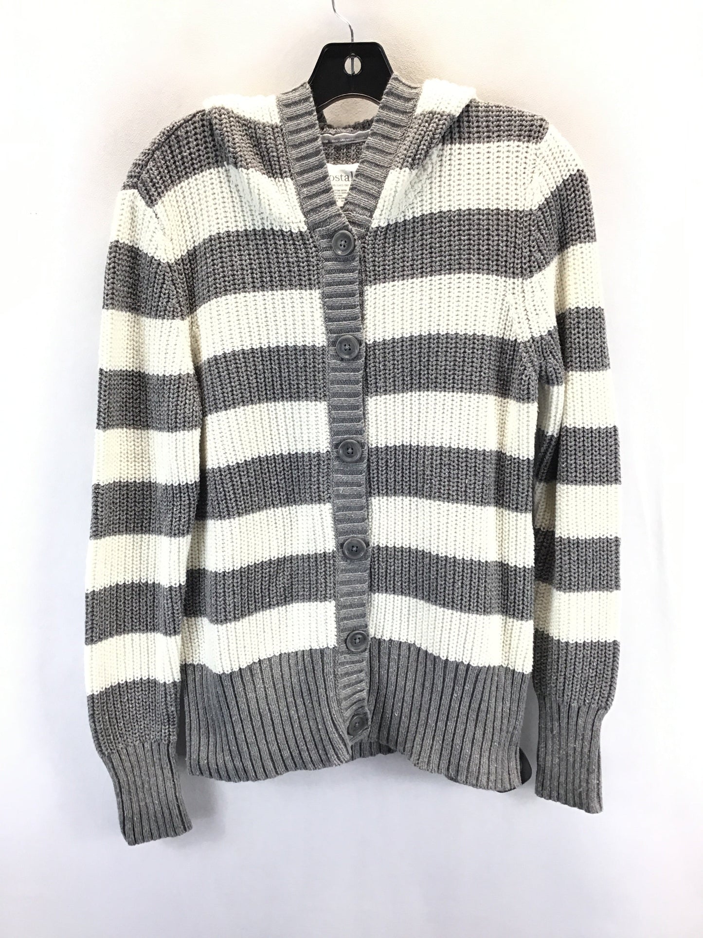 Sweater By Aeropostale In Grey & White, Size: Xl