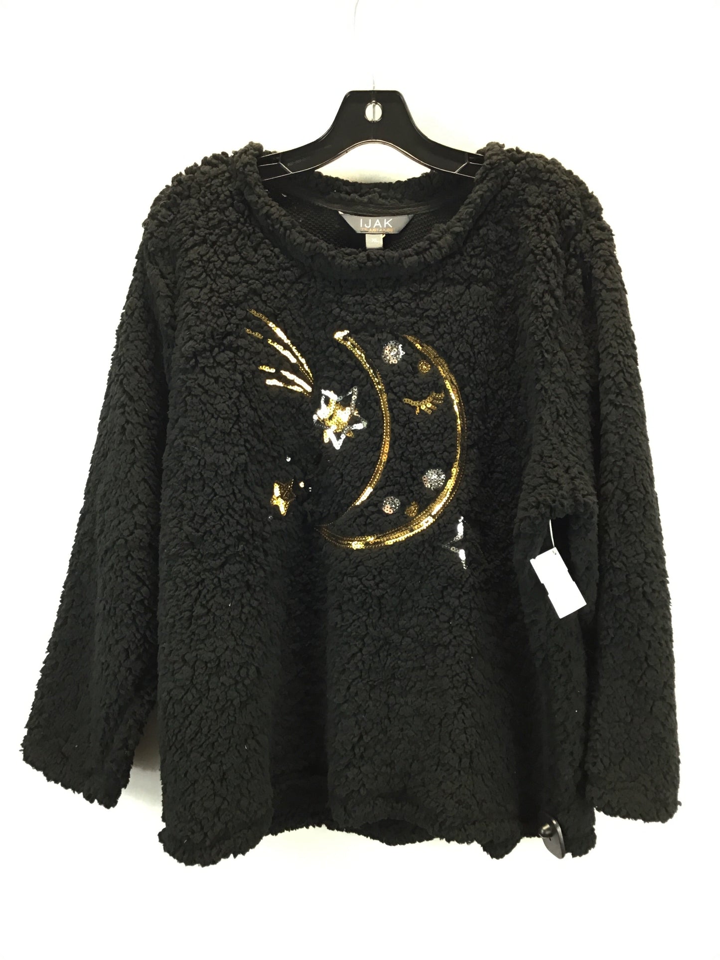 Sweater By Clothes Mentor In Black & Gold, Size: Xl