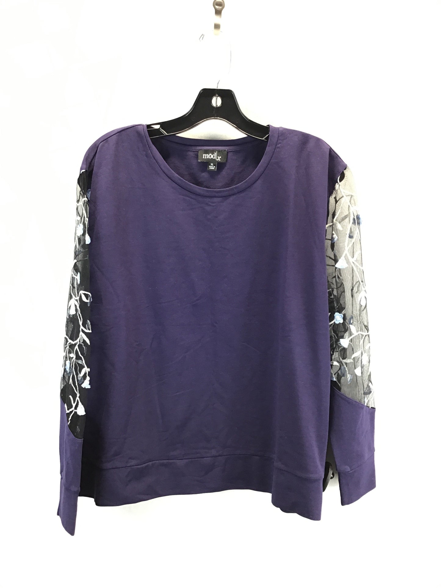 Top Long Sleeve By Clothes Mentor In Purple, Size: Xl