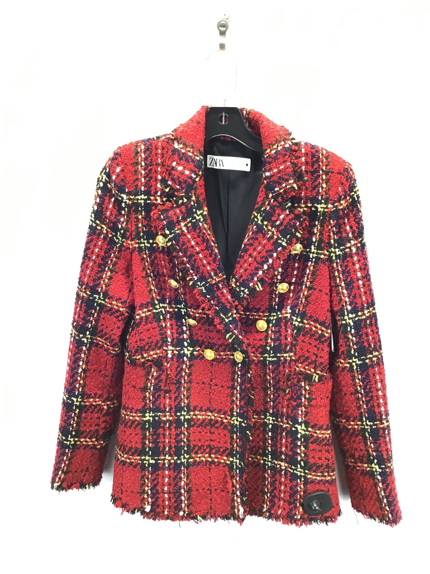 Blazer By Zara In Plaid Pattern, Size: S