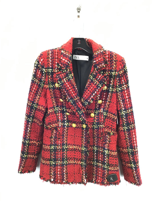 Blazer By Zara In Plaid Pattern, Size: S