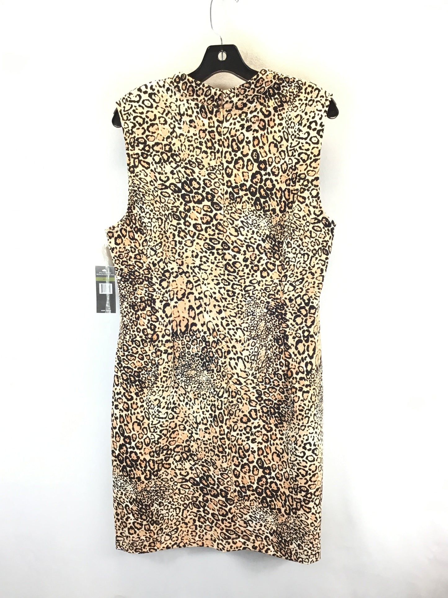 Dress Casual Midi By Sharagano In Leopard Print, Size: Xl