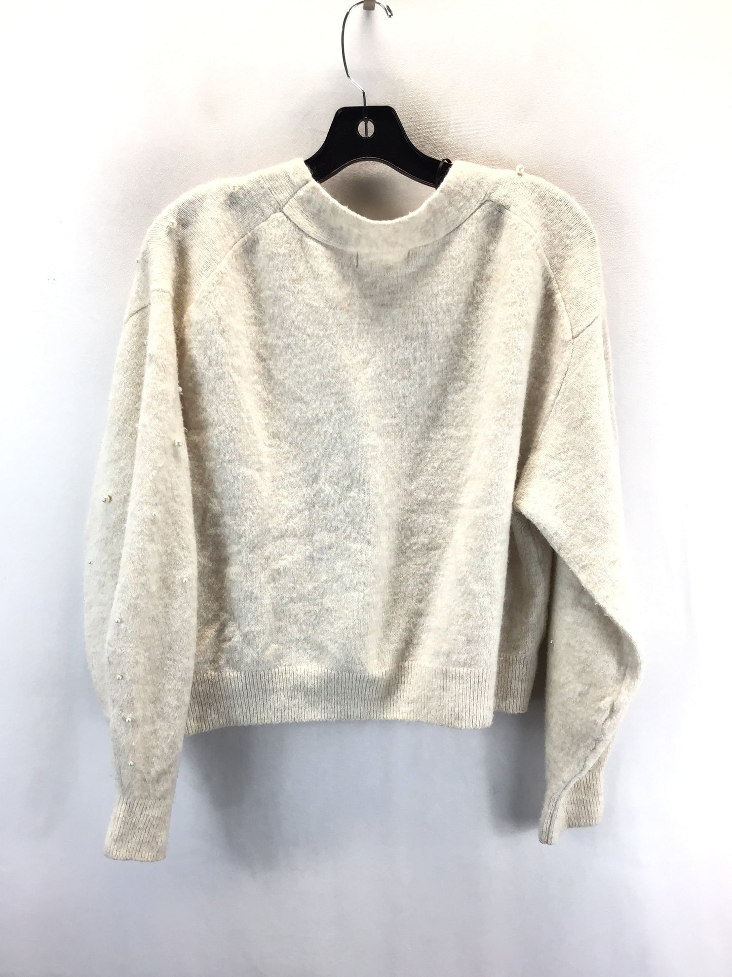 Sweater Cardigan By H&m In Beige, Size: L