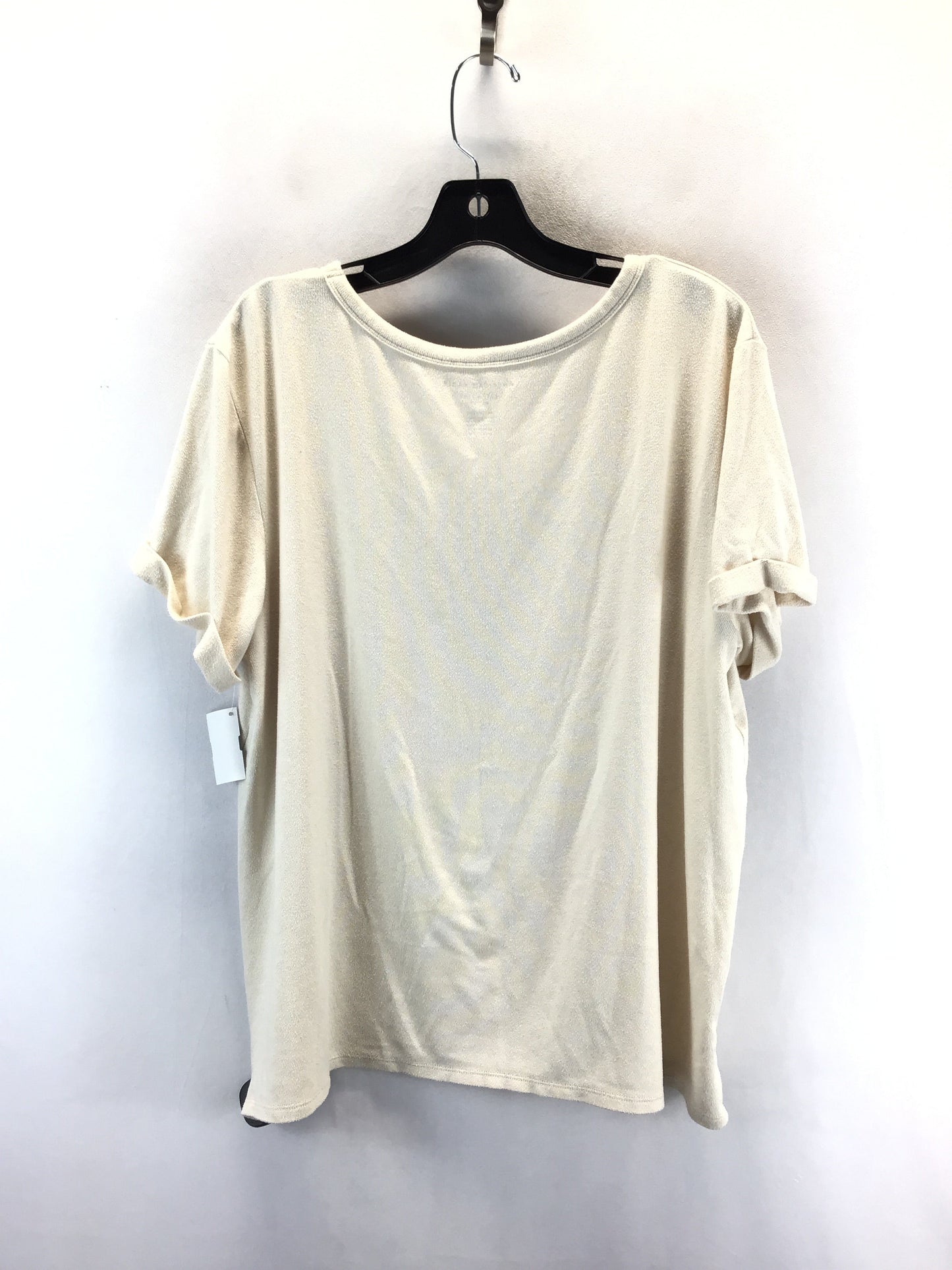 Top Short Sleeve Basic By American Eagle In Beige, Size: Xl