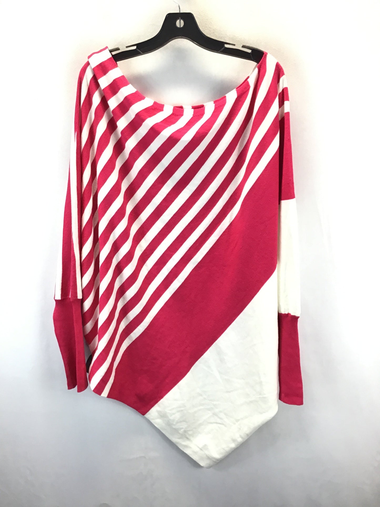 Sweater By Ashley Stewart In Pink & White, Size: 2x