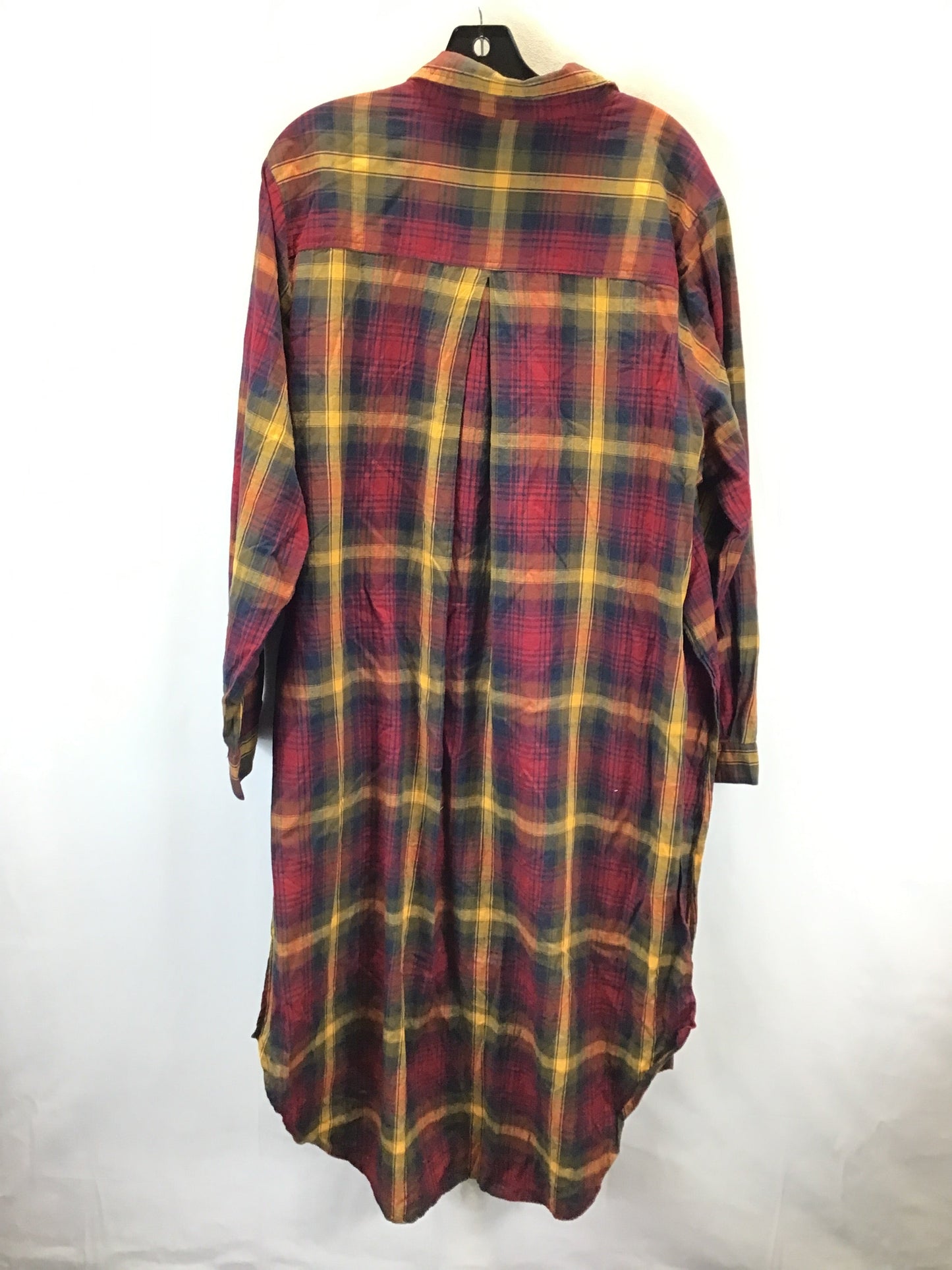 Tunic Long Sleeve By Ashley Stewart In Plaid Pattern, Size: 3x