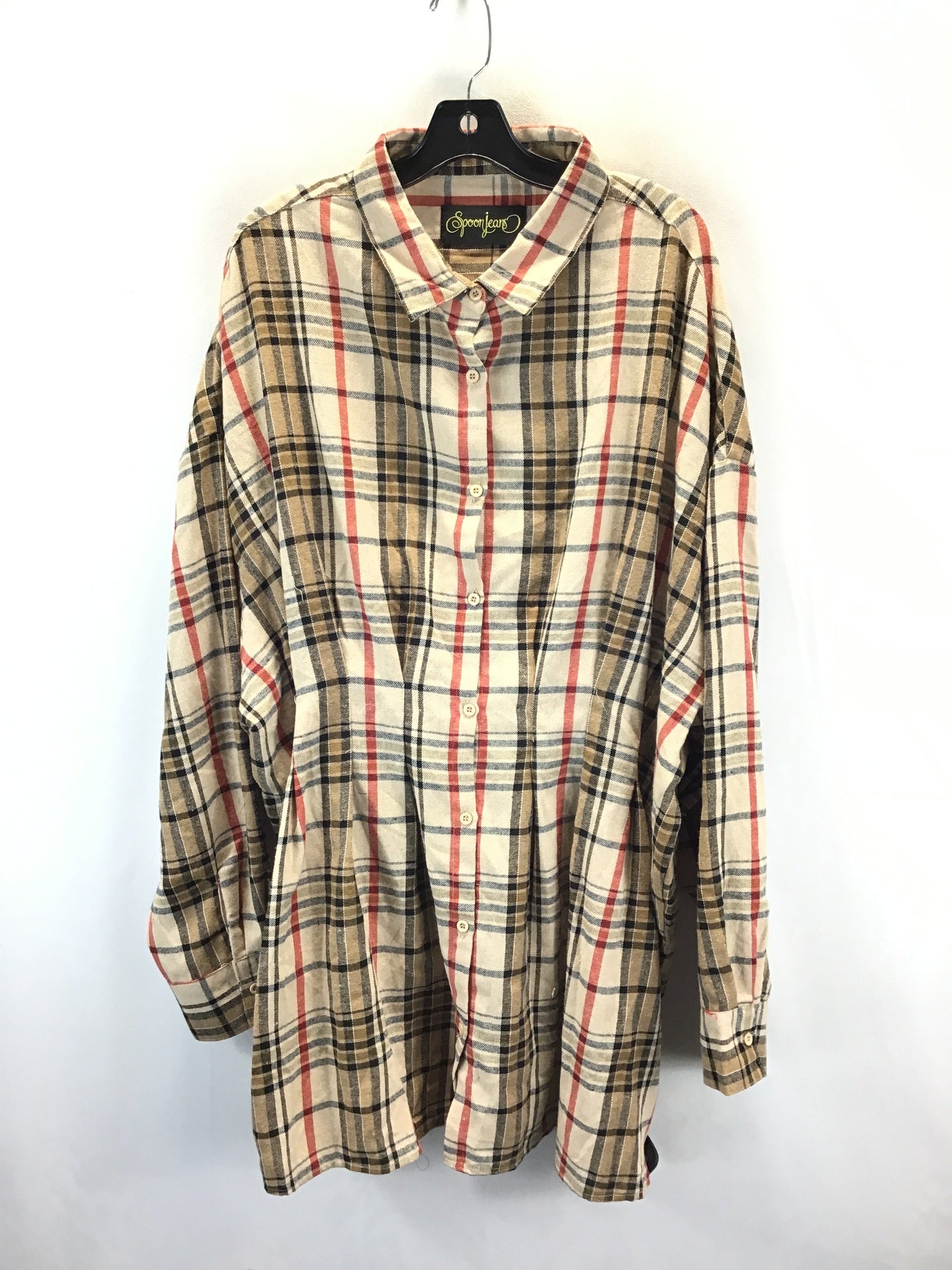 Dress Casual Short By Clothes Mentor In Plaid Pattern, Size: 3x