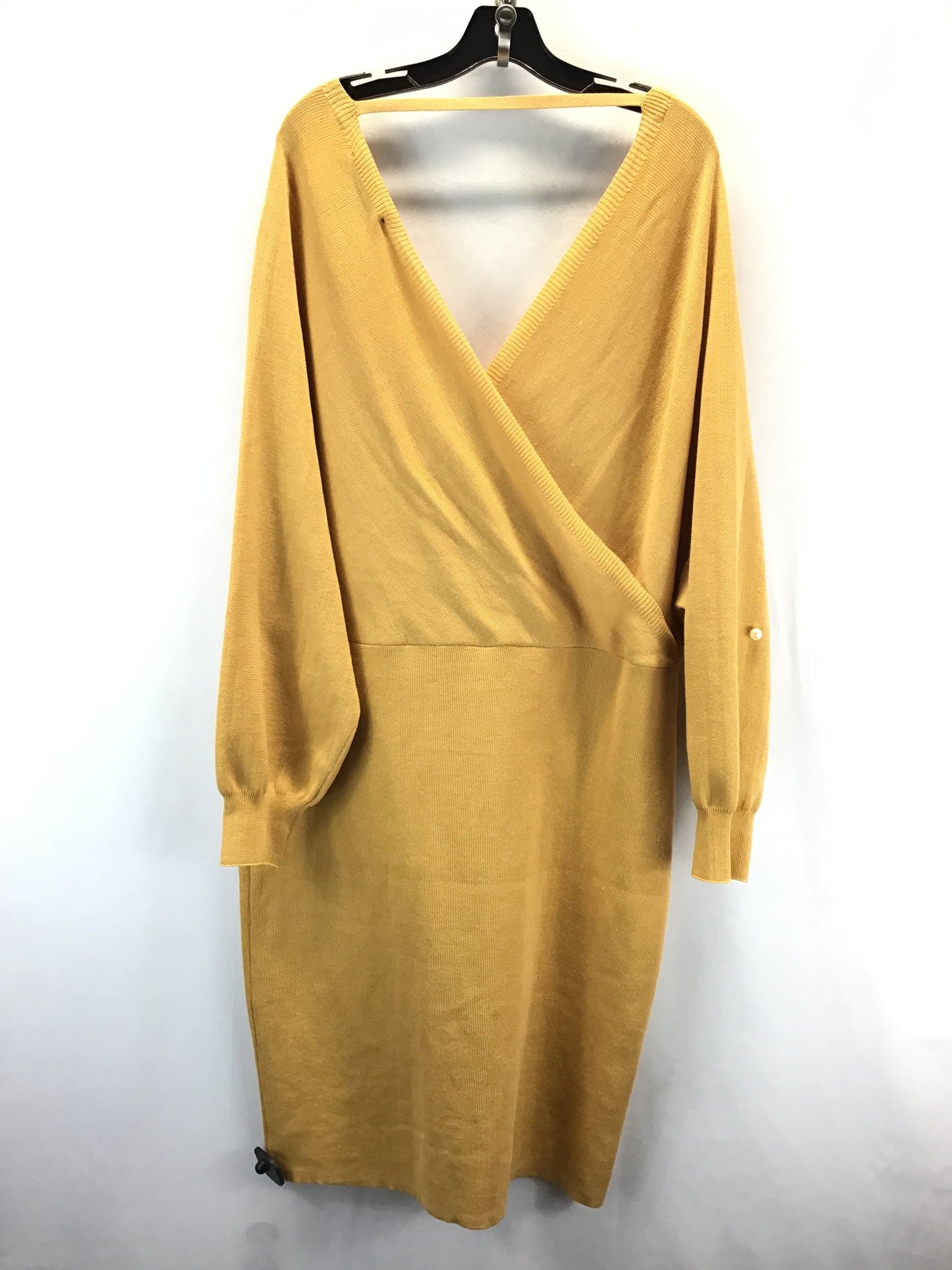 Dress Sweater By Ashley Stewart In Yellow, Size: 2x