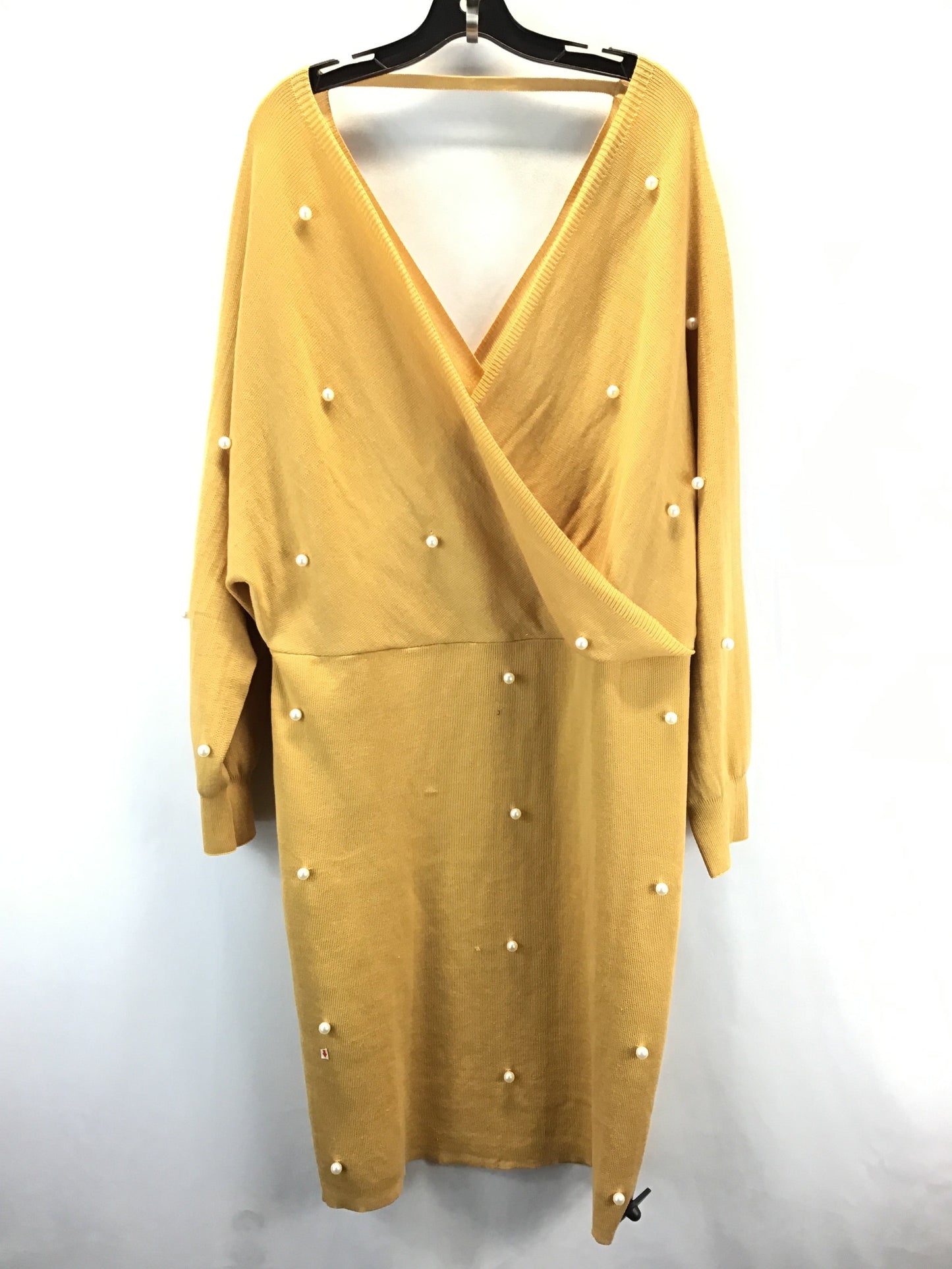 Dress Sweater By Ashley Stewart In Yellow, Size: 2x