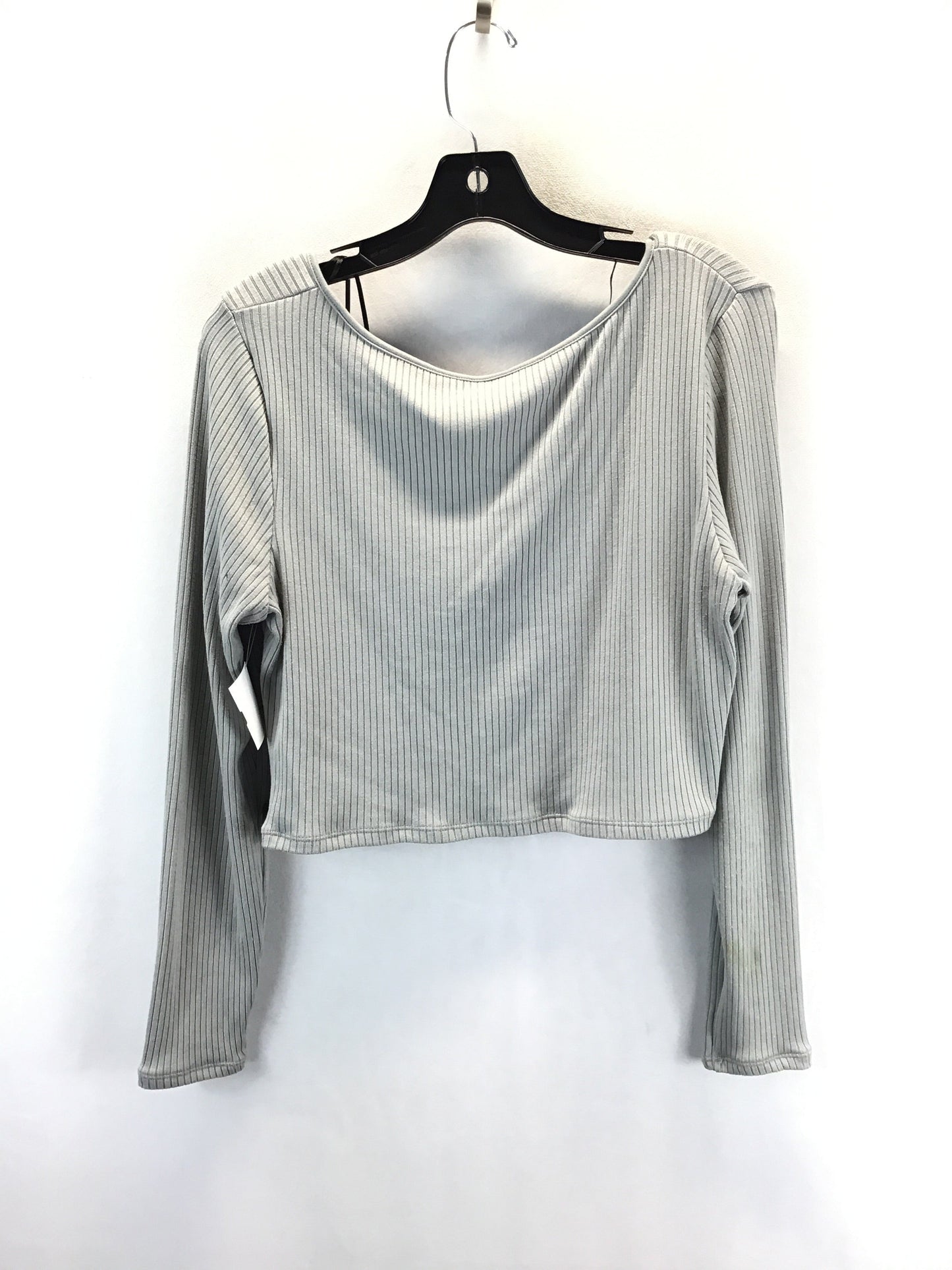 Top Long Sleeve Basic By Divided In Grey, Size: Xl