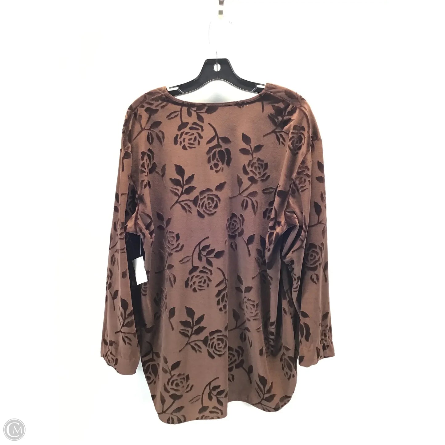 Top Long Sleeve By Jaclyn Smith In Brown, Size: L