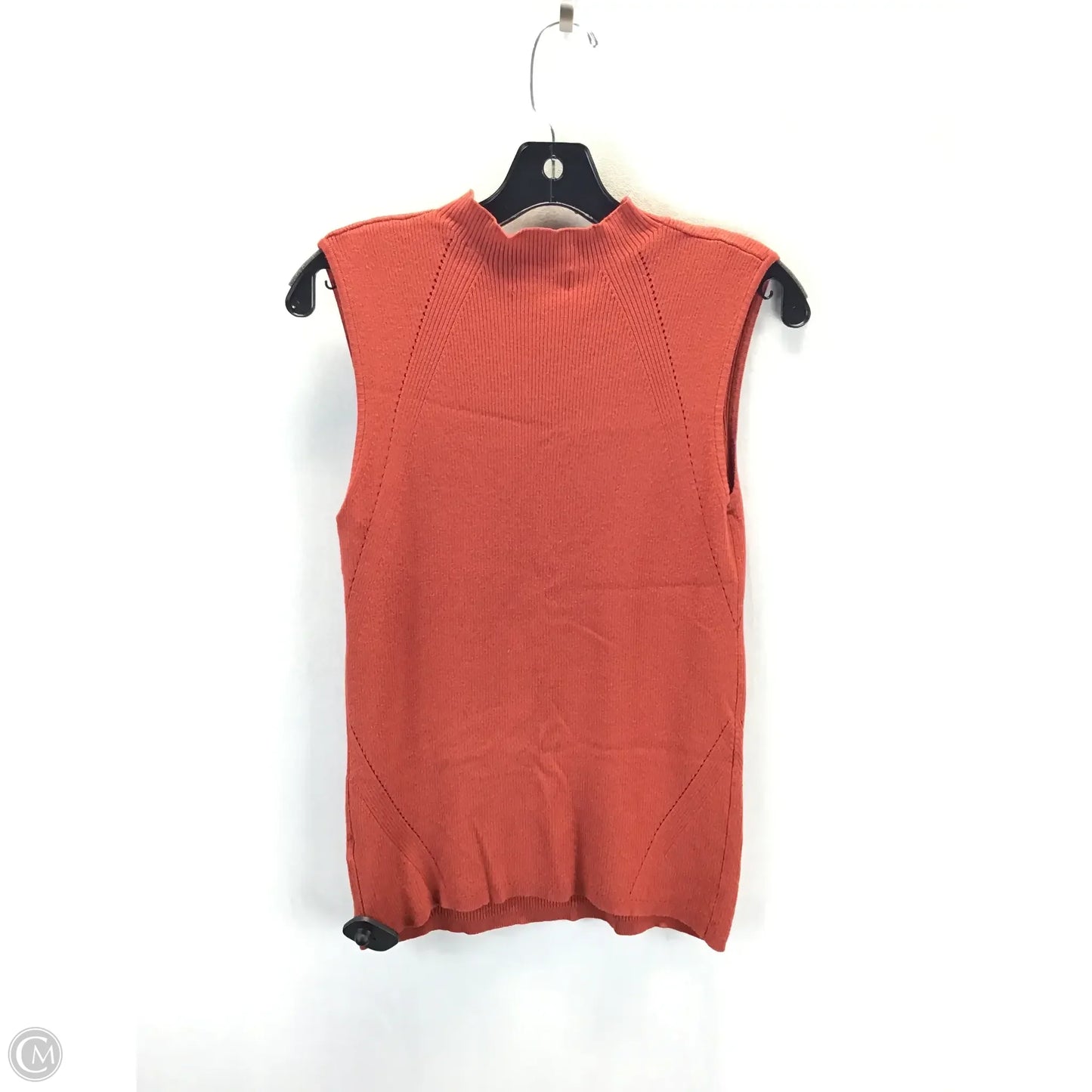 Vest Sweater By Tahari By Arthur Levine In Orange, Size: L