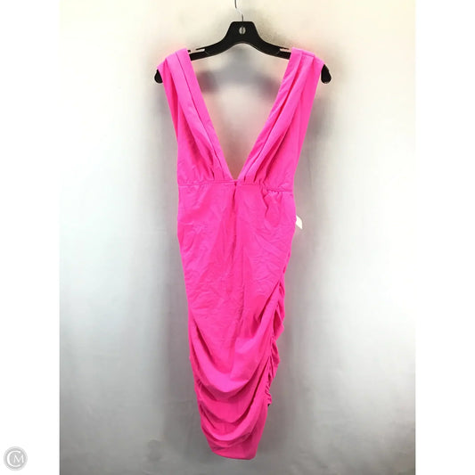 Dress Casual Short By Fashion Nova In Pink, Size: 1x