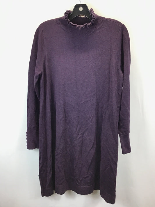 Dress Sweater By Loft In Purple, Size: Petite Large