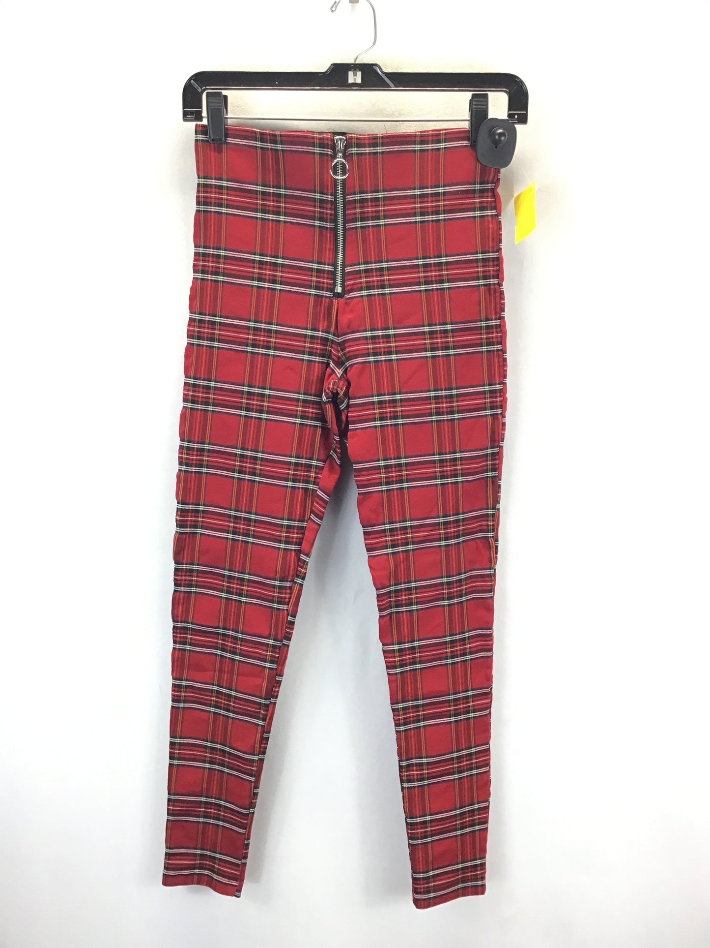 Pants Ankle By Zara Basic In Plaid, Size: S