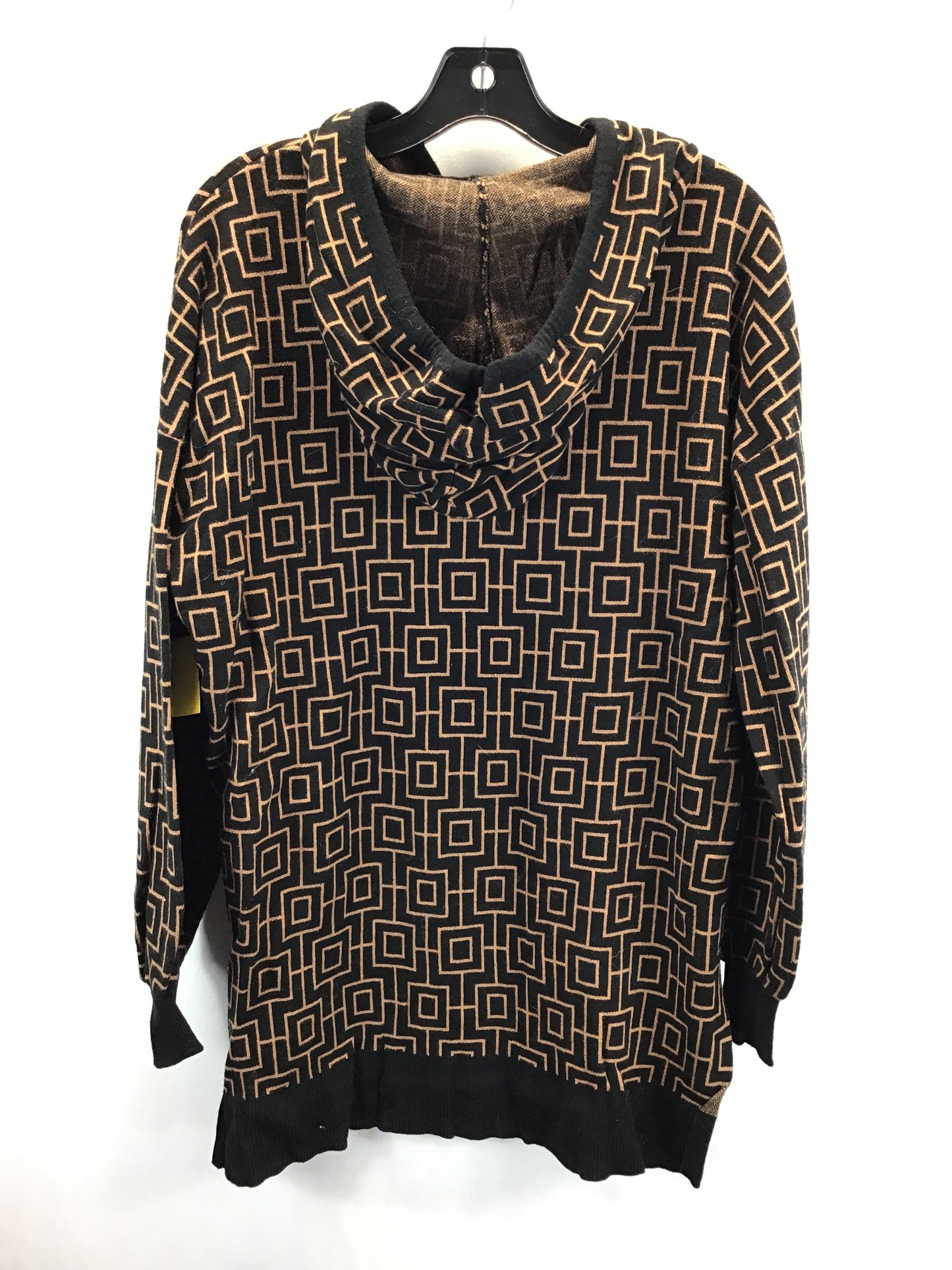 Sweatshirt Hoodie By New York And Co In Black Tan, Size: Xl