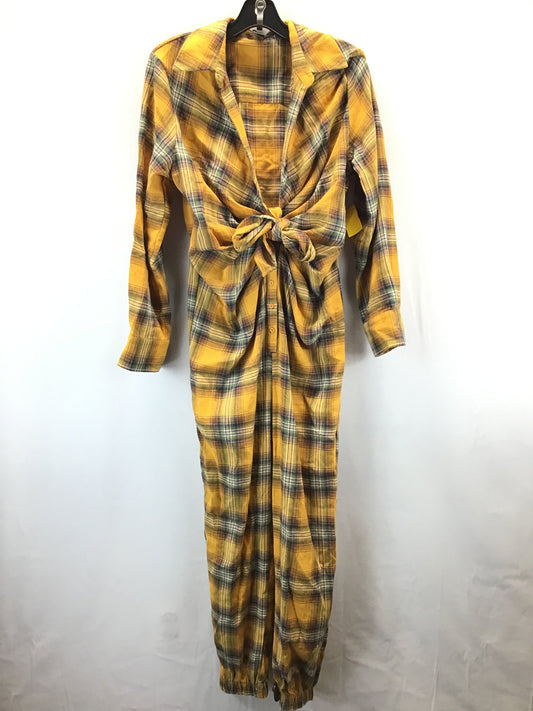 Jumpsuit By Clothes Mentor In Plaid, Size: L