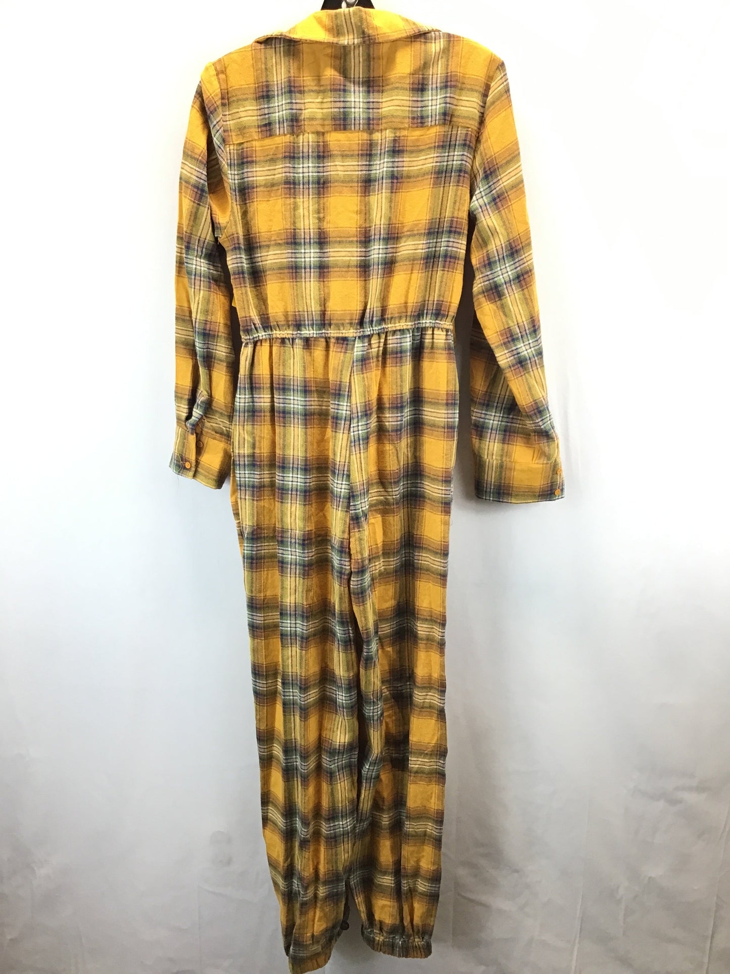 Jumpsuit By Clothes Mentor In Plaid, Size: L